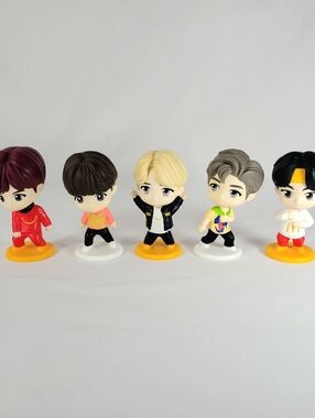 BTS TinyTan Figures McDonald's Happy Meal 2025 Collectible Cake Toppers Lot of 5